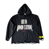 Art In Human Clothine Black Signature “ Rockstolic “ Oversize Hoodie